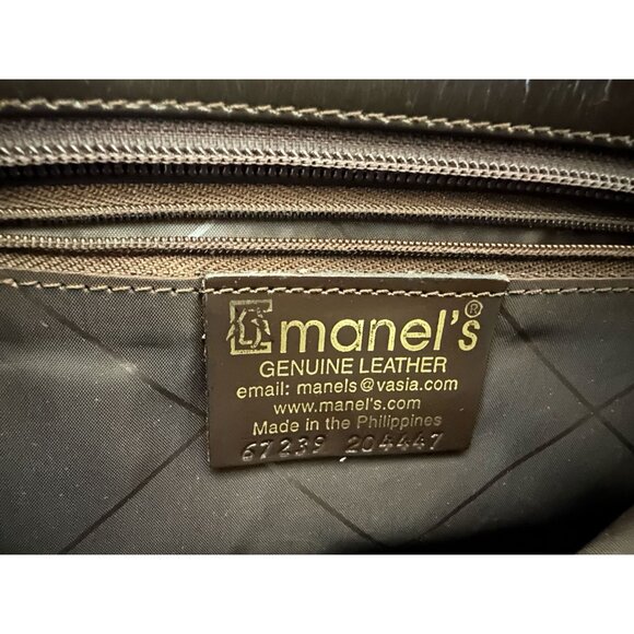 Manel's Brown Leather Small Shoulder Bag Purse Vintage - Picture 3 of 7